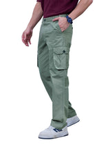 L&C Pista | Relax Fit | Regular Length | Gripper Elasticated Men Cargo | Cotton | Dobby