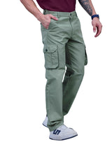 L&C Pista | Relax Fit | Regular Length | Gripper Elasticated Men Cargo | Cotton | Dobby