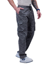 L&C Grey | Relax Fit | Regular Length | Full Elastic Men Cargos | Cotton | Camo Print