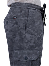 L&C Grey | Relax Fit | Regular Length | Full Elastic Men Cargos | Cotton | Camo Print