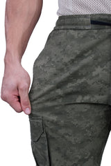 L&C Olive | Relax Fit | Regular Length | Full Elasted Men Cargo | Cotton | Camo Print