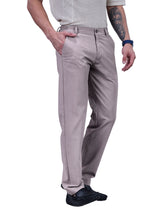 L&C Dusty Brown | Straight Fit | Regular Length | Side Elasted Men Casual Trousers | PV 4 Way | Lining