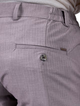 L&C Dusty Brown | Straight Fit | Regular Length | Side Elasted Men Casual Trousers | PV 4 Way | Lining