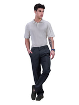 L&C Black | Straight Fit | Regular Length |Side Elastic Casual Trousers for Men | PV 4 Way |  Lining