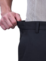 L&C Black | Straight Fit | Regular Length |Side Elastic Casual Trousers for Men | PV 4 Way |  Lining