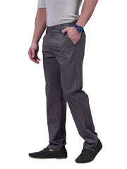 L&C Brown | Straight Fit | Regular Length | Side Elasted Casual Trousers for Men | PV 4 Way | Lining