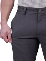 L&C Brown | Straight Fit | Regular Length | Side Elasted Casual Trousers for Men | PV 4 Way | Lining