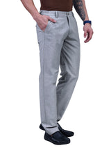 L&C Grey | Straight Fit | Regular Length | Side Elasticated Men Casual Trousers| PV 4 Way | Lining