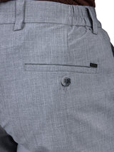 L&C Grey | Straight Fit | Regular Length | Side Elasticated Men Casual Trousers| PV 4 Way | Lining