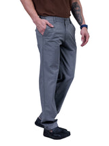 L&C Dark Grey | Straight Fit | Regular Length | Side Elasticated Men Casual Trousers | PV 4 Way | Lining