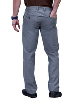 L&C Dark Grey | Straight Fit | Regular Length | Side Elasticated Men Casual Trousers | PV 4 Way | Lining