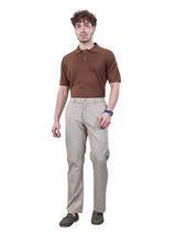 L&C Beige | Relax Fit | Regular Length | Side Elastic Casual Trousers For Men | Imported 2 way Poly | Dobby