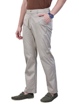 L&C Beige | Relax Fit | Regular Length | Side Elastic Casual Trousers For Men | Imported 2 way Poly | Dobby