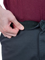 L&C Bluish Grey | Relax Fit | Regular Length | Gripper Elasted Cargo For Men with Chain | Cotton Dobby | Dobby
