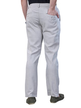 L&C Light Grey | Relax Fit | Regular Length | Side Elastic Casual Trousers For Men | Linen Blend | Dobby