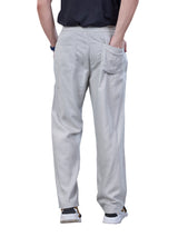 L&C Light Grey | Baggy Fit | Regular Length | Unisex Casual Lowers | Viscose Lyocil Linen | Plain Linen Slub