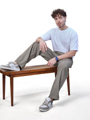 L&C Khaki | Baggy Fit | Regular Length | Unisex Casual Lowers | Cotton | Plain