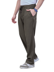 L&C Brown | Baggy Fit | Regular Length | Unisex Casual Lowers | Cotton | Plain