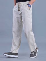 L&C Natural | Baggy Fit | Regular Length  | Unisex Casual Lowers | Viscose Tehnsil Linen | Linen Slub