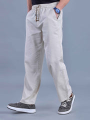 L&C Natural | Baggy Fit | Regular Length  | Unisex Casual Lowers | Viscose Tehnsil Linen | Linen Slub