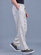 L&C Natural | Baggy Fit | Regular Length  | Unisex Casual Lowers | Viscose Tehnsil Linen | Linen Slub
