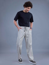 L&C Light Grey | Baggy Fit | Regular Length | Unisex Casual Lowers | Viscose Tehnsil Linen | Linen Slub