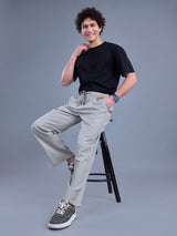 L&C Light Grey | Baggy Fit | Regular Length | Unisex Casual Lowers | Viscose Tehnsil Linen | Linen Slub