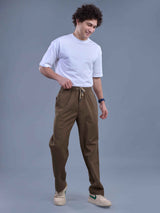 L&C Rust | Baggy Fit | Regular Length | Unisex Casual Lowers | Viscose Linen | Linen Slub