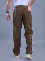 L&C Rust | Baggy Fit | Regular Length | Unisex Casual Lowers | Viscose Linen | Linen Slub