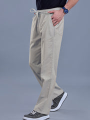L&C Cream | Baggy Fit | Regular Length | Unisex Casual Lowers | Viscose Linen | Linen Slub