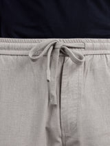 L&C Khaki | Baggy Fit | Regular Length | Unisex Casual Lowers | Viscose Linen | Linen Slub