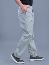 L&C Pista | Relax Fit | Regular Length | Side Elastic Casual Trousers For Men | Cotton Linen | Linen Slub