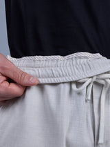 L&C Light Grey | Baggy Fit | Regular Length | Unisex Casual Lowers | Viscose Linen | Linen Slub