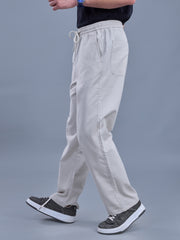 L&C Light Grey | Baggy Fit | Regular Length | Unisex Casual Lowers | Viscose Linen | Linen Slub
