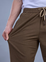 L&C Rust | Baggy Fit | Regular Length | Unisex Casual Lowers | Viscose Linen | Linen Slub