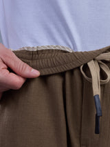 L&C Rust | Baggy Fit | Regular Length | Unisex Casual Lowers | Viscose Linen | Linen Slub