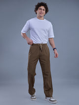 L&C Rust | Baggy Fit | Regular Length | Unisex Casual Lowers | Viscose Linen | Linen Slub