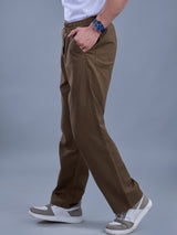 L&C Rust | Baggy Fit | Regular Length | Unisex Casual Lowers | Viscose Linen | Linen Slub