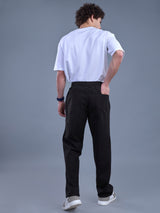 L&C Black | Baggy Fit | Regular Length | Unisex Casual Lowers | Viscose Linen | Linen Slub
