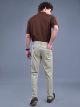 L&C Beige | Straight Fit | Regular Length | Side Elasted Casual Trousers For Men | PV 4 Way Lycra | Plain
