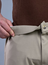 L&C Khaki | Straight Fit | Regular Length | Side Elastic Casual Trousers For Men | PV 4 Way Lycra | Plain