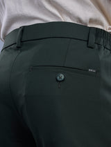 L&C Olive | Straight Fit | Regular Length | Side Elasted Casual Trousers For Men | PV 4 Way Lycra | Plain