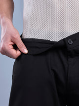 L&C Black | Straight Fit | Regular Length| Fusing Elastic Casual Trousers For Men | PV 2 Way Lycra | Plain