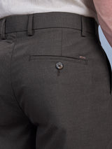 L&C Brown | Straight Fit | Regular Length | Fusing Elasted | Casual Trousers For Men | PV 2 Way Lycra | Plain