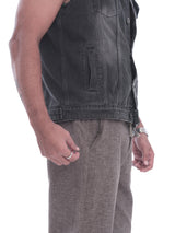 L&C Brown | Relax Fit | Linen Look | Regular Length Casual Lowers For Men with chain on right side pocket | Cotton Blend