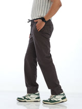 L&C Grey | Relax Fit | Regular Length | Casual Lowers for Men | Checked Dobby | Cotton Comfort Fabric