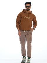 L&C Brown | Ankle Length | Cotton Dobby|  Cargo Joggers for Men with chain on both side pockets| Casual Wear | Joggers Fit
