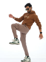 L&C Brown | Ankle Length | Cotton Dobby|  Cargo Joggers for Men with chain on both side pockets| Casual Wear | Joggers Fit