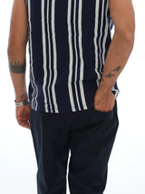 L&C Navy | Checked Dobby | Relax Fit | Regular Length | Casual Lowers For Men | Cotton Comfort Fabric