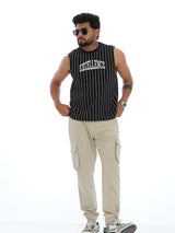 L&C Light Grey | Joggers Fit | Ankle Length | Cargo Joggers For Men with chain on both side pockets | Cotton Dobby Fabric
